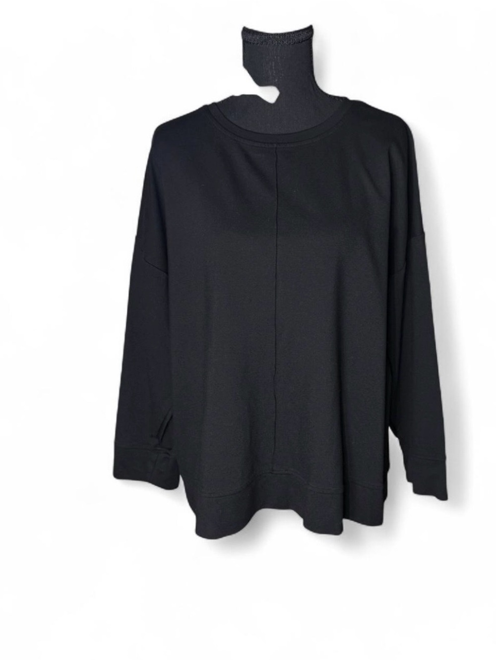 Jones New York JNY Black Crewneck Long Sleeve Top Size 1X